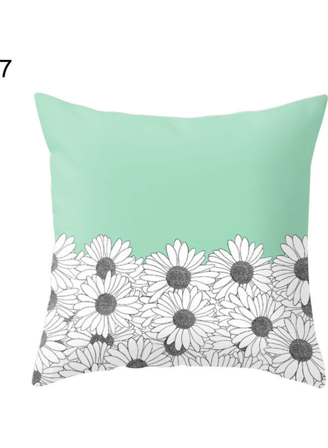 NIBEMINENT Floral Themed Cushion Cover Green/White/Black