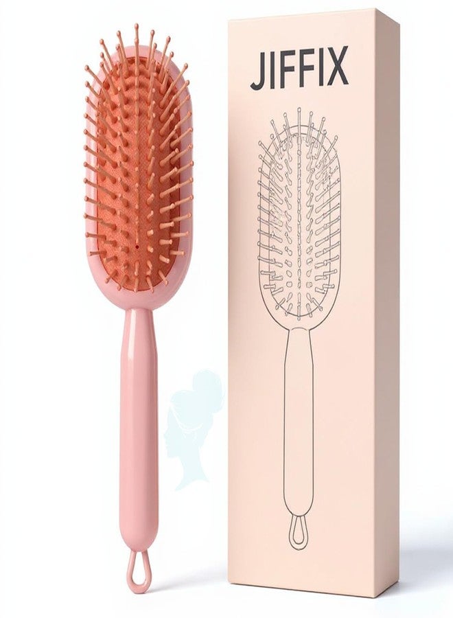 Jiffix Detangling Hair Brush for Kids & Adults | Scalp Massaging, Pain-Free Smooth Brushing, Wet & Dry Use | Best Hair Brush for Long, Curly, and Frizzy Hair | Gentle & Lightweight Hair Comb for Tangles - Image 1