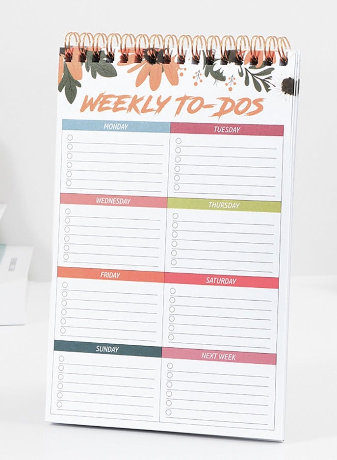 Generic 50 Sheets Weekly Planner Notepad, Daily Planners Undated Weekly To Do List Planning Pad for Home Supplies,14x21cm  - Image 1