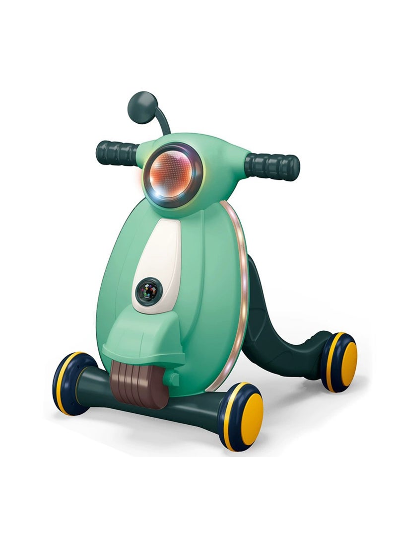 Little Story Multifunctional Baby Walker With Light And Music, Fun And Learning Toy - Green - Image 1