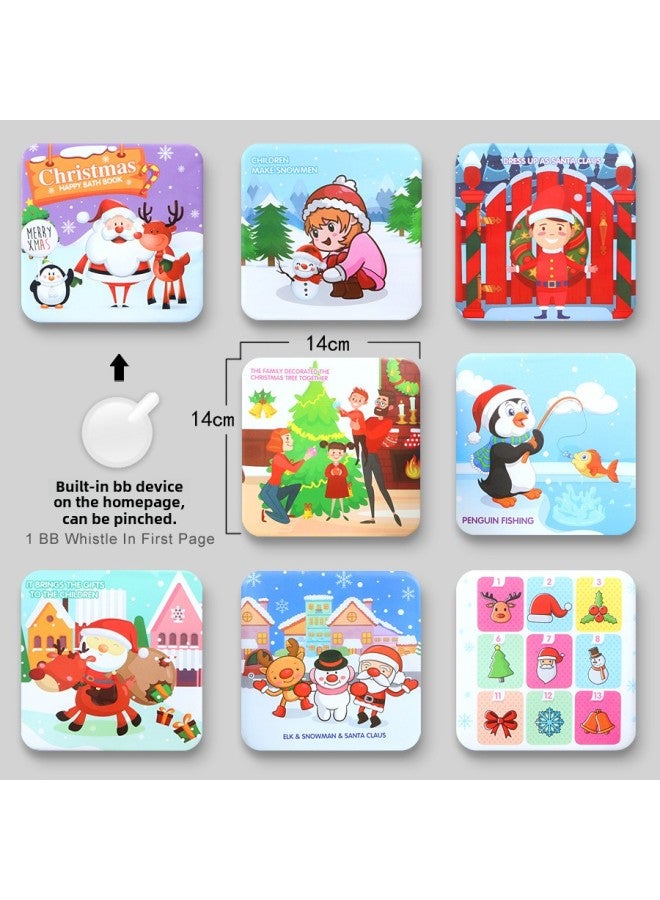 Baby Can't Tear Bath Book Children's Enlightenment Early Education Cognitive Bath Toy Book EVA Baby Cloth Book-Color:Large-Christmas  - Image 1