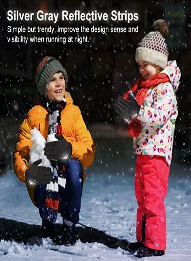 OOPOR Kids Winter Warm Cycling Gloves - Touch Screen Thermal Children Mittens Anti-Slip Bike Snow Running Boys Girls 4-12 Years - Image 3