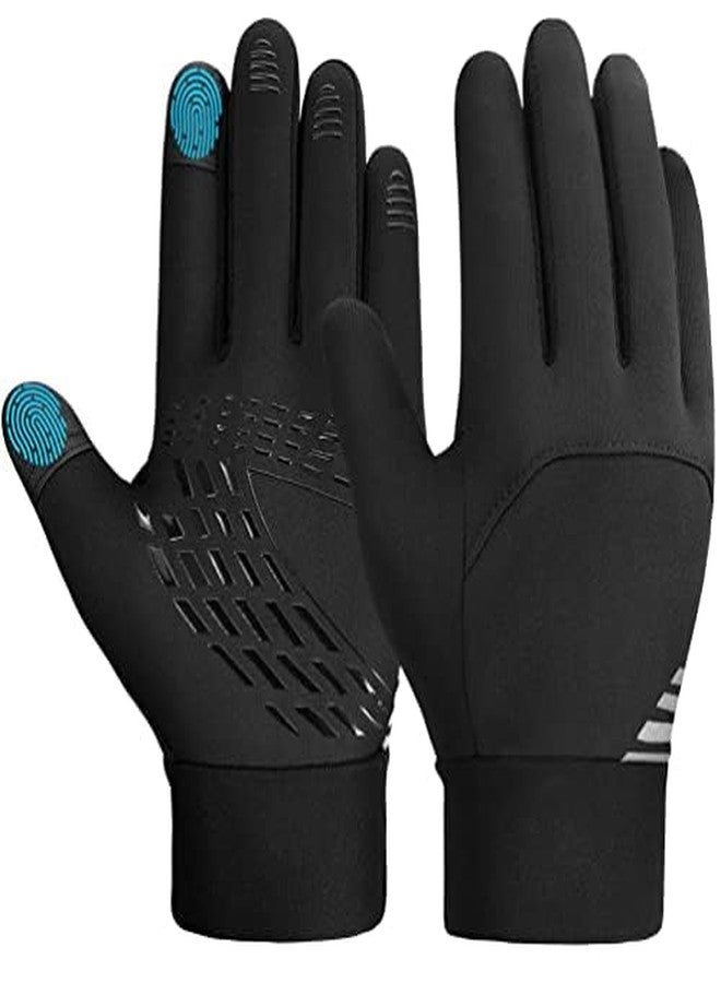 OOPOR Kids Winter Warm Cycling Gloves - Touch Screen Thermal Children Mittens Anti-Slip Bike Snow Running Boys Girls 4-12 Years - Image 1