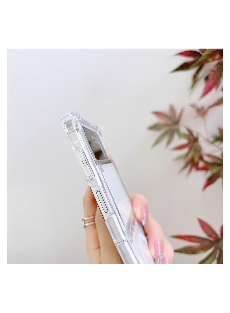 ELTRAZONE Samsung Galaxy Z Flip 4 Magsafe Clear Case, With Magnetic and Support Wireless Charger, Transparent Shockproof and Drop-Proof Hard PC Phone Cover for Galaxy Z Flip 4 - Image 5