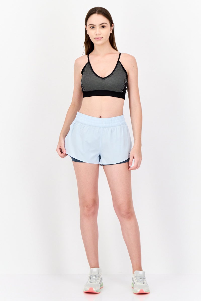Reebok Women Sportswear Fit Training Shorts, Light Bue  - Image 4
