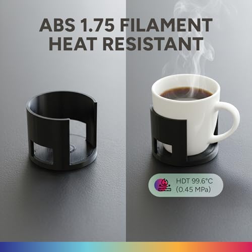 OVERTURE ABS Filament 1.75mm, High Strength & Heat-Resistant 3D Printer Filament, Low Warping, Excellent Durability, ABS 1kg (2.2lbs) Cardboard Spool, High Precision +/- 0.02mm (Black 1-Pack) - Image 4