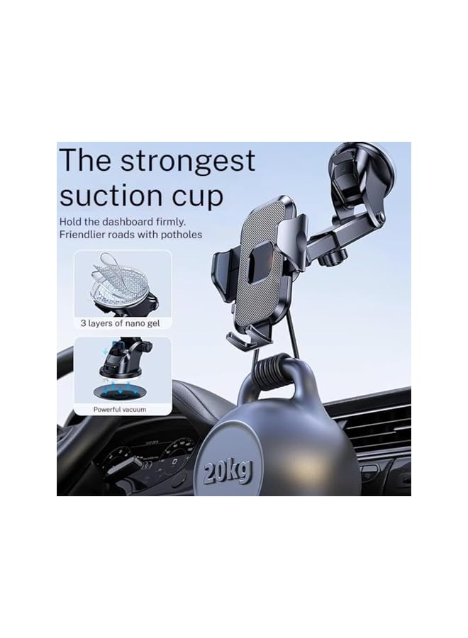 S-TOP 3 in 1 Auto Cell Phone Holder,Universal Windshield/Dashboard/Ventilation Holder, Auto Accessories For IPhone 15/14, Xiaomi, Motorola, Huawei - Image 1