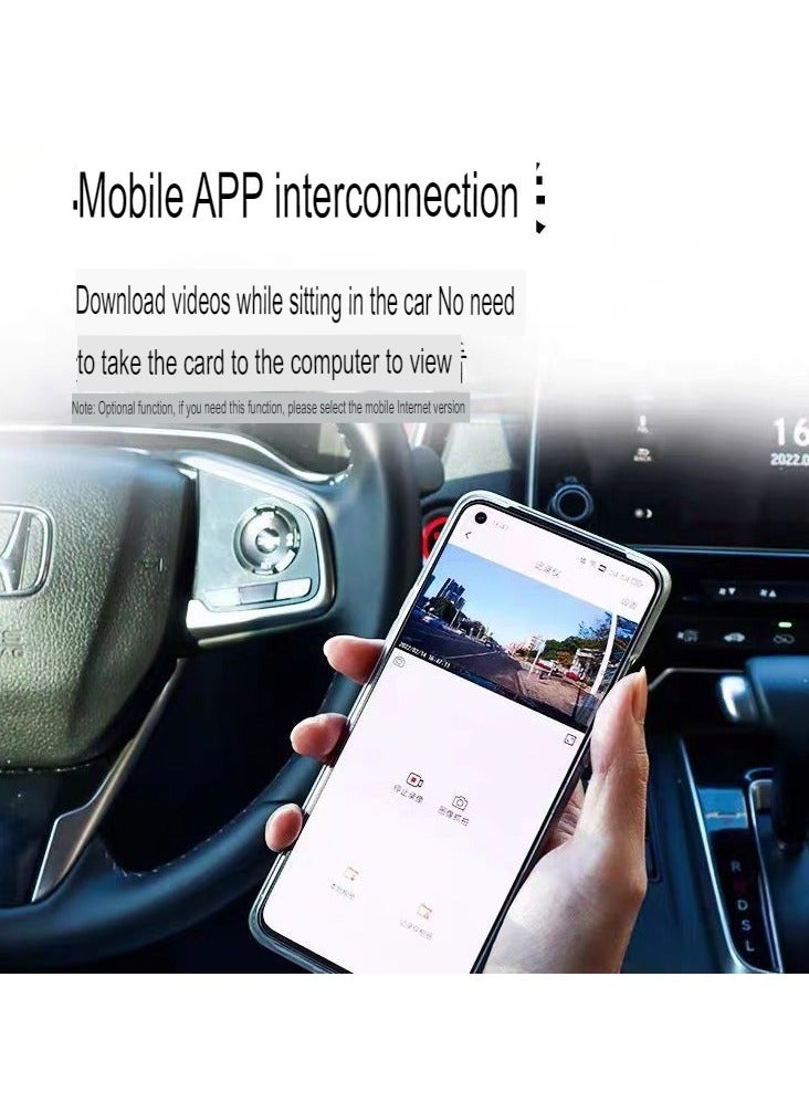 AROAQ Dash Cam With, 2k Driving Recorder Wide Angle Lens 24 Hours Parking Surveillance, Durable Waterproof Driving Recorder Cam For Car, 3-inch Front 2k Rear 1080p+wifi+gps (High-end Version) - Image 4