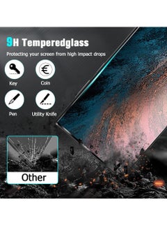 BORTONY Galaxy S22 Ultra Screen Protector [2+2 Pack] Camera Lens Protector, Fingerprint Unlock Support, HD Tempered Glass, Touch Sensitive, Anti Scratch, for Samsung S22 Ultra 5G Glass  - Image 2