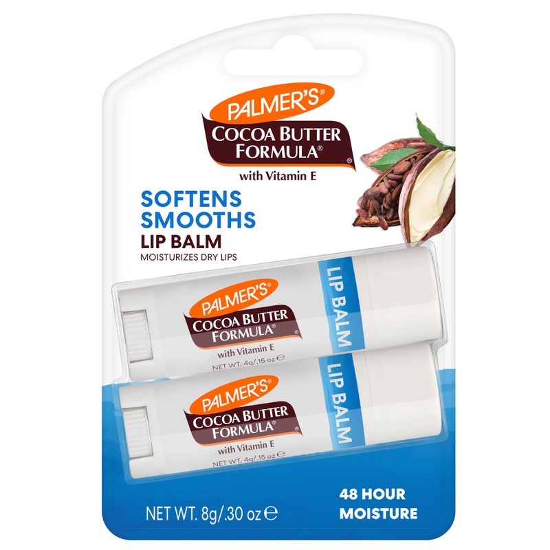 Palmer's Cocoa Butter Formula Lip Balm, All-Day Moisturization, Beach Bag Must-Have, Hydrates Dry, Cracked Lips (Pack of 2) - Image 1