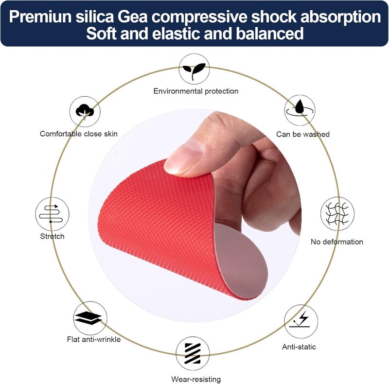 Ashoesert 's Shoe Sole Protector for Heels,Shoe Grips on Bottom of Shoes, Anti Slip Shoe Grips,Non Slip Shoe Pads,Non Slip Pads for Shoes, Shoe Gummies for Heels, Red - 3 Pairs, 3.5"×2.5" - Image 4