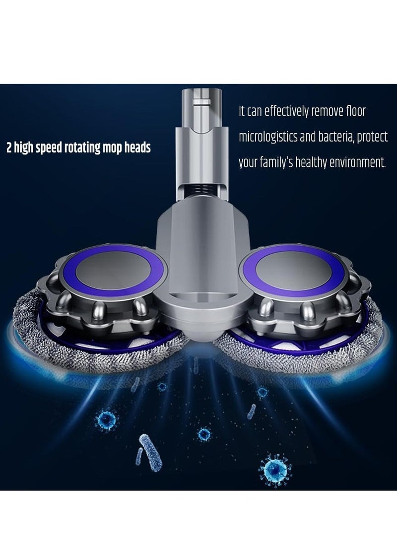 Electric Mop Head Attachment for Dyson v7 v8 v10 v11 v15 Dry and Wet Vacuum Cleaner Floor Replacement, 6 Washable Pads, V6 Slim Series Not Compatible  - Image 2