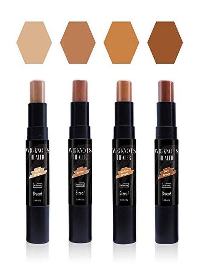 N\D ND Wig Lace Dyeing Stick Portable Sweat-proof Hair Care Dye Concealer Stick for Lace Wigs & Frontal Part & Hairline, Easy to Color (Medium brown) - Image 4
