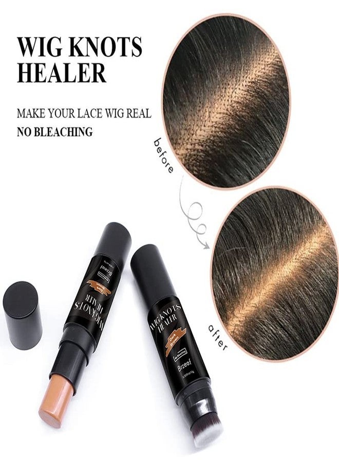 N\D ND Wig Lace Dyeing Stick Portable Sweat-proof Hair Care Dye Concealer Stick for Lace Wigs & Frontal Part & Hairline, Easy to Color (Medium brown) - Image 3