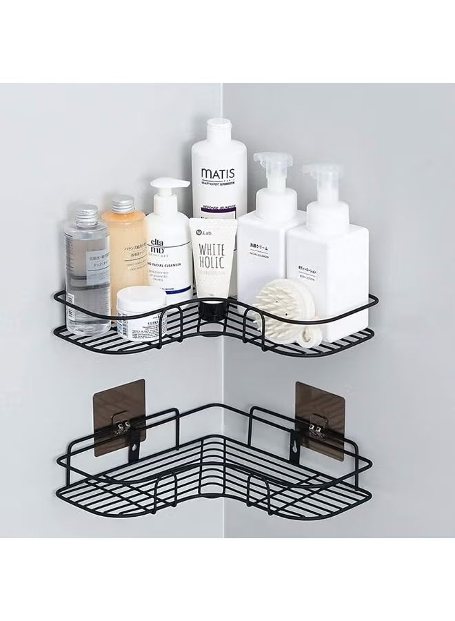 2 Pieces Bathroom Organizer Corner Shelf, Anti-Rust Stainless Steel Shower Shelf, Mounting Labels Marking, No Drilling Required - Image 1