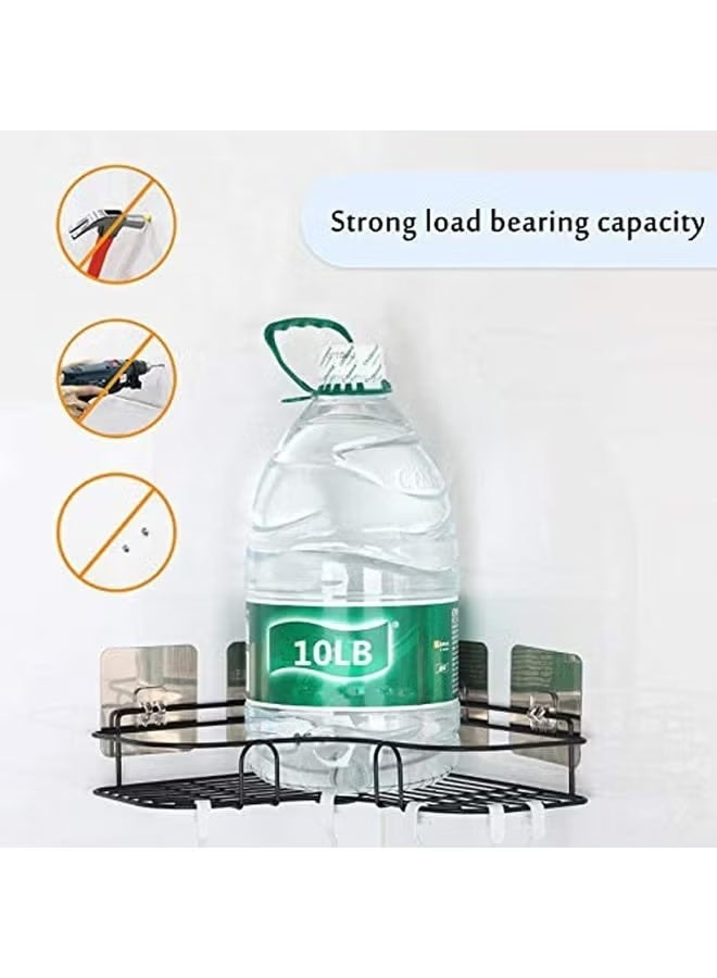 2 Pieces Bathroom Organizer Corner Shelf, Anti-Rust Stainless Steel Shower Shelf, Mounting Labels Marking, No Drilling Required - Image 3