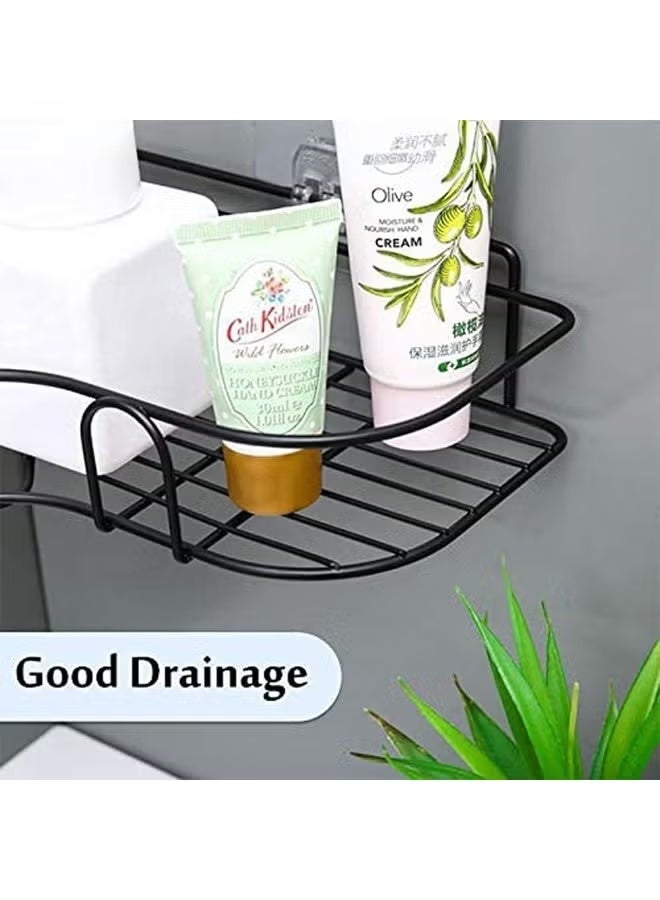 2 Pieces Bathroom Organizer Corner Shelf, Anti-Rust Stainless Steel Shower Shelf, Mounting Labels Marking, No Drilling Required - Image 4