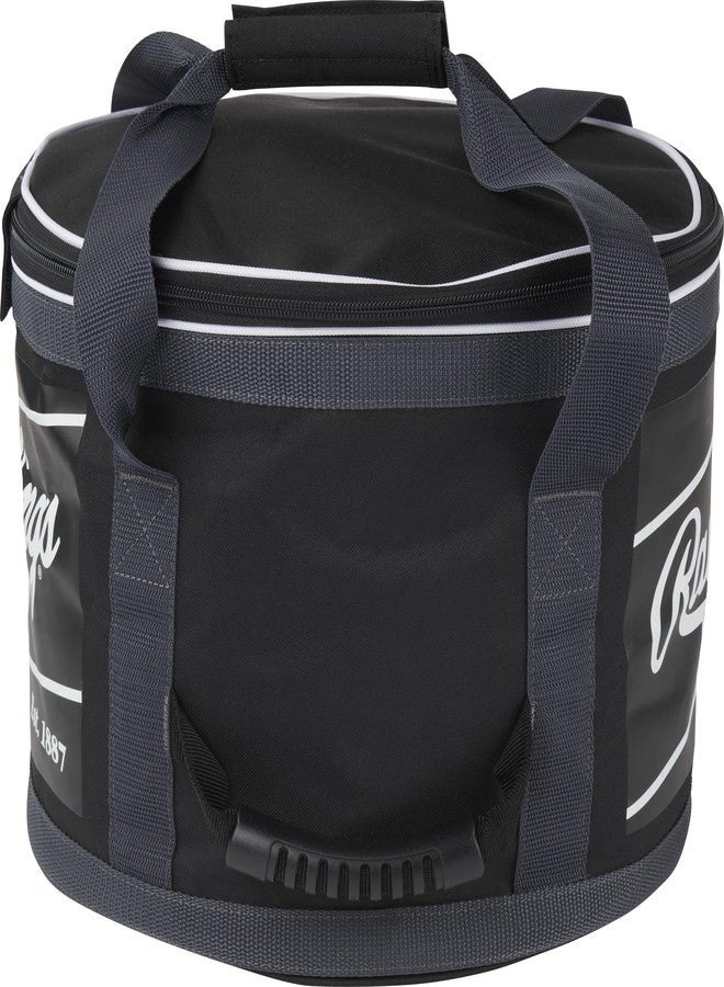 Rawlings | SOFT SIDED Ball Bag | Holds 3 Dz. Baseballs / 2 Dz. Softballs | Black - Image 3