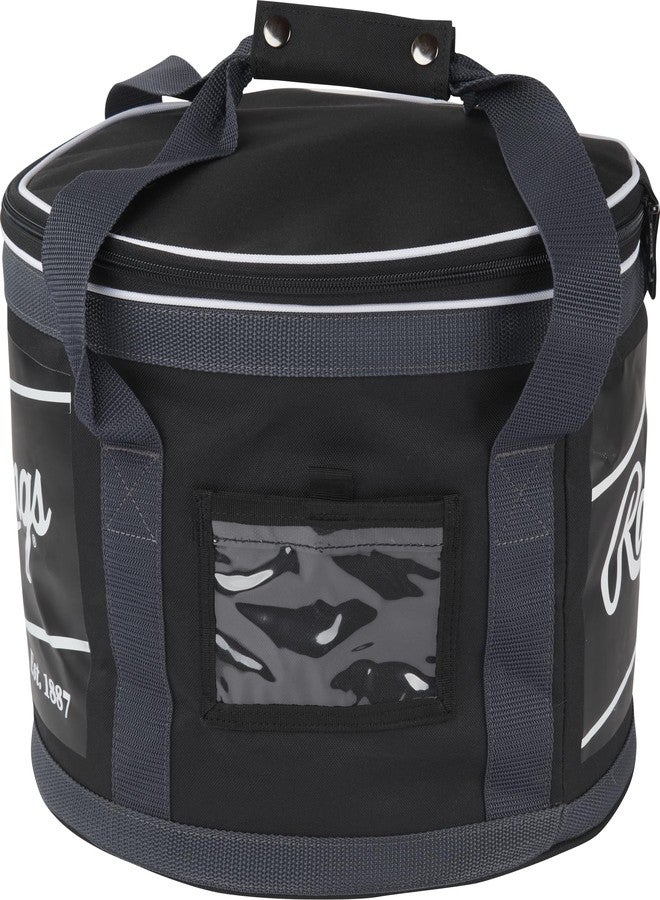 Rawlings | SOFT SIDED Ball Bag | Holds 3 Dz. Baseballs / 2 Dz. Softballs | Black - Image 2