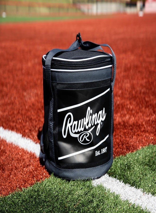 Rawlings | SOFT SIDED Ball Bag | Holds 3 Dz. Baseballs / 2 Dz. Softballs | Black - Image 5