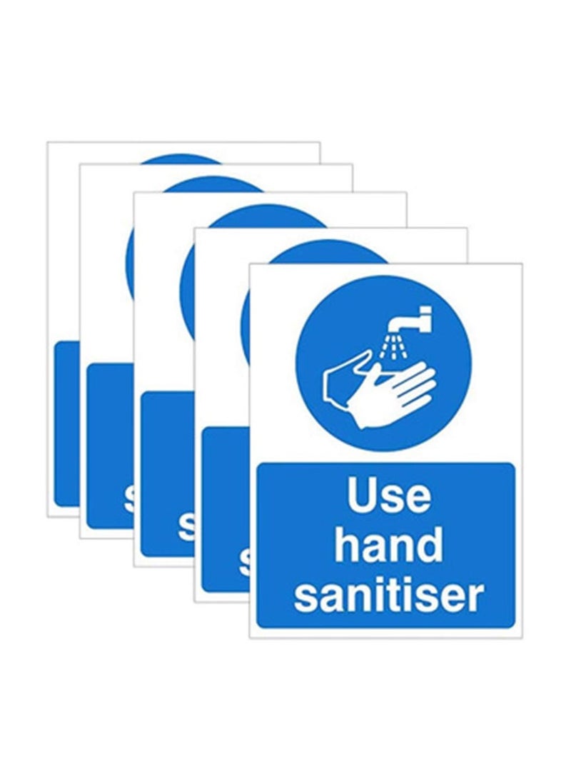 SYOSI Please Use Hand Sanitiser Sign, A5 Self Adhesive Vinyl Sticker The clearest Sanitise your hands Safety Sign - Image 1