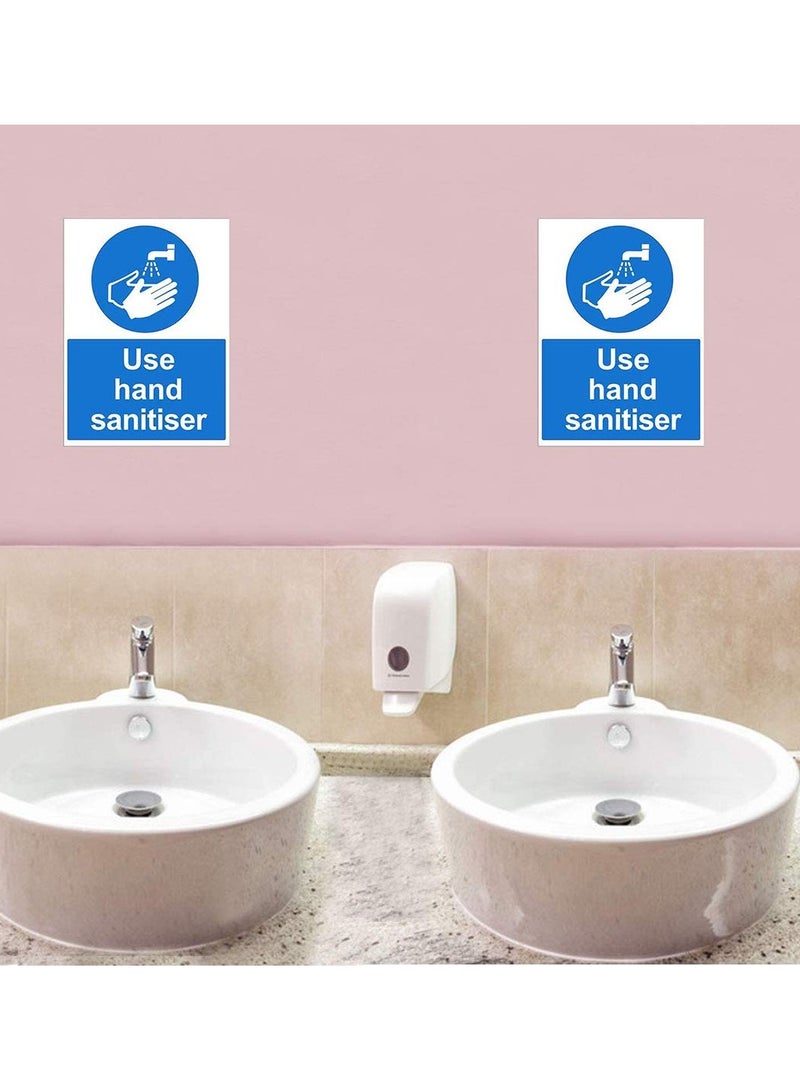 SYOSI Please Use Hand Sanitiser Sign, A5 Self Adhesive Vinyl Sticker The clearest Sanitise your hands Safety Sign - Image 5
