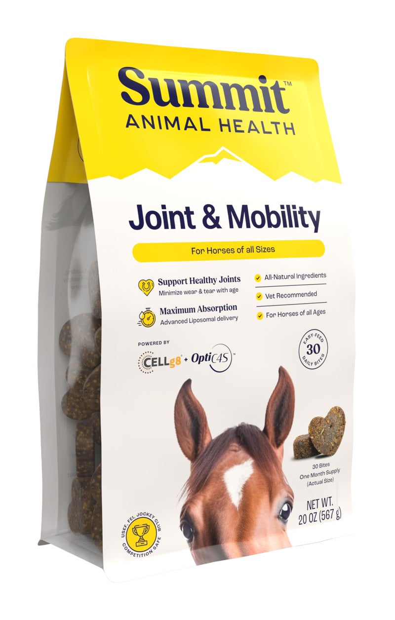 Summit Equine Joint & Mobility Bites Daily Supplement for Horses, Liposomal Delivery, Max Absorption, Vet Recommended, All-Natural Ingredients, 100% Drug-Free, Healthy Joints - 30 Bites - Image 1