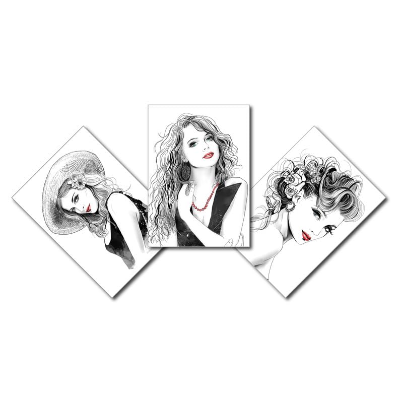 D2C CardStock 300 Gsm Women illustration Thick Jewellery Earrings Necklace Tag Cards For Packaging Display Siz 25X35Inch Pack of 210 D9 - Image 1