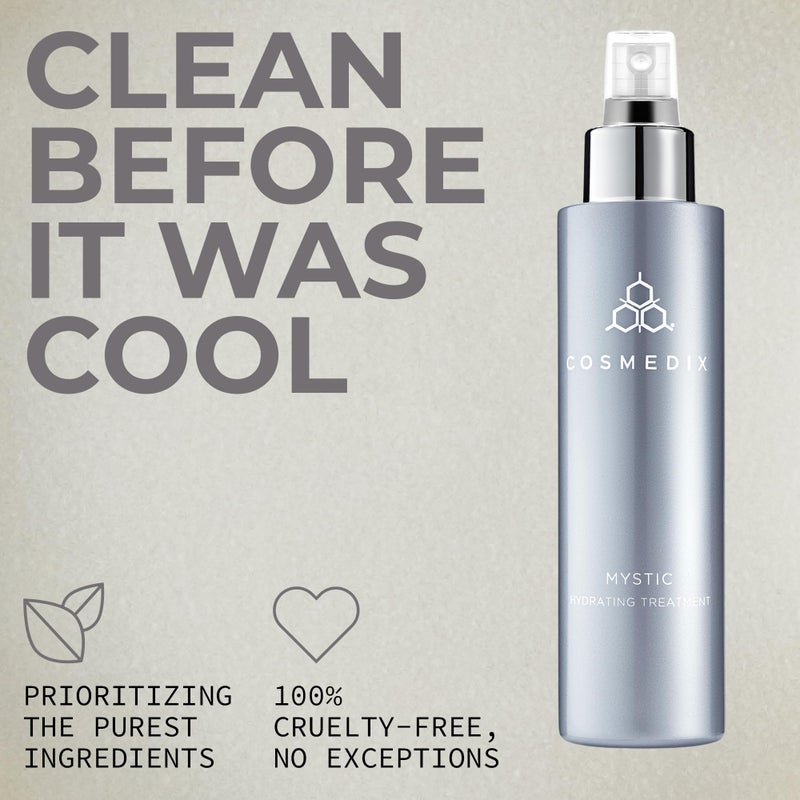 CosMedix مرطب وجه كوزميدكس مYSTIC للنساء والرجال - رذاذ وجه مرطب نباتي للبشرة الدهنية والحساسة والمعرضة للبثور - عناية بالبشرة خالية من الزيوت لبشرة رطبة ومشرقة - Image 5
