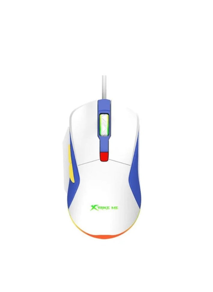 Xtrike Me GM-227 Wired Backlit Gaming Mouse, Ergonomic Design, 7 Colors Backlight, 6 Buttons, 4 DPI Levels