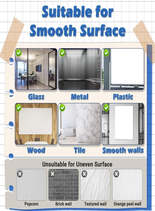 AFMAT White Board Sticker for Wall, 1.44x11ft Peel and Stick Whiteboard Wallpaper, Stain-Proof & Super Sticky Dry Erase Wall Decal, Dry Erase Contact Paper Roll for Table/Door, 4 Markers WS11E - Image 5