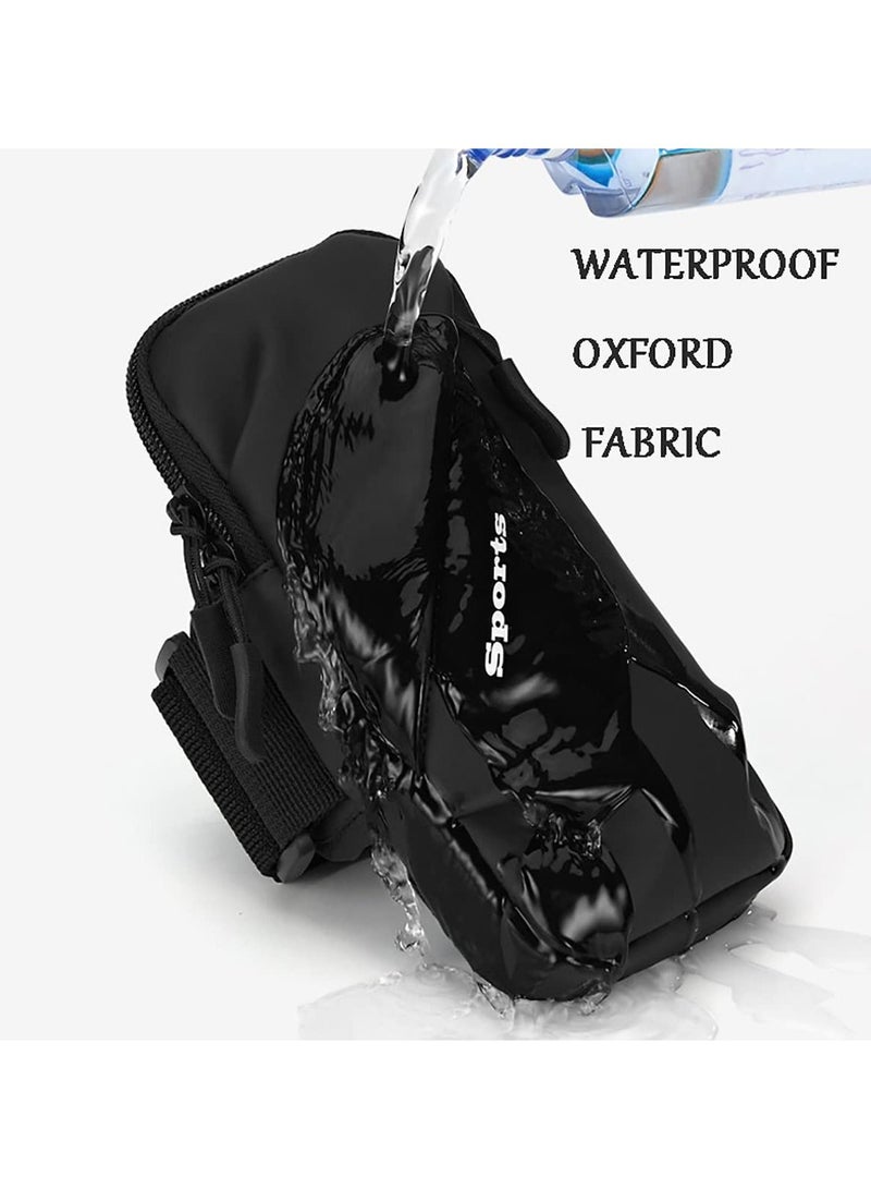 KASTWAVE Phone Armband Sleeve for Running, Universal Sports Armband for All Phones, Cell Phone Holder Armband for Exercise Workout Walking Gym (Black) - Image 3