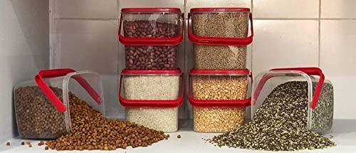 QUALIZA Multipurpose Plastic Handhold Container Box For Kitchen Storage 5 litres multi color 2 Pcs - Image 3