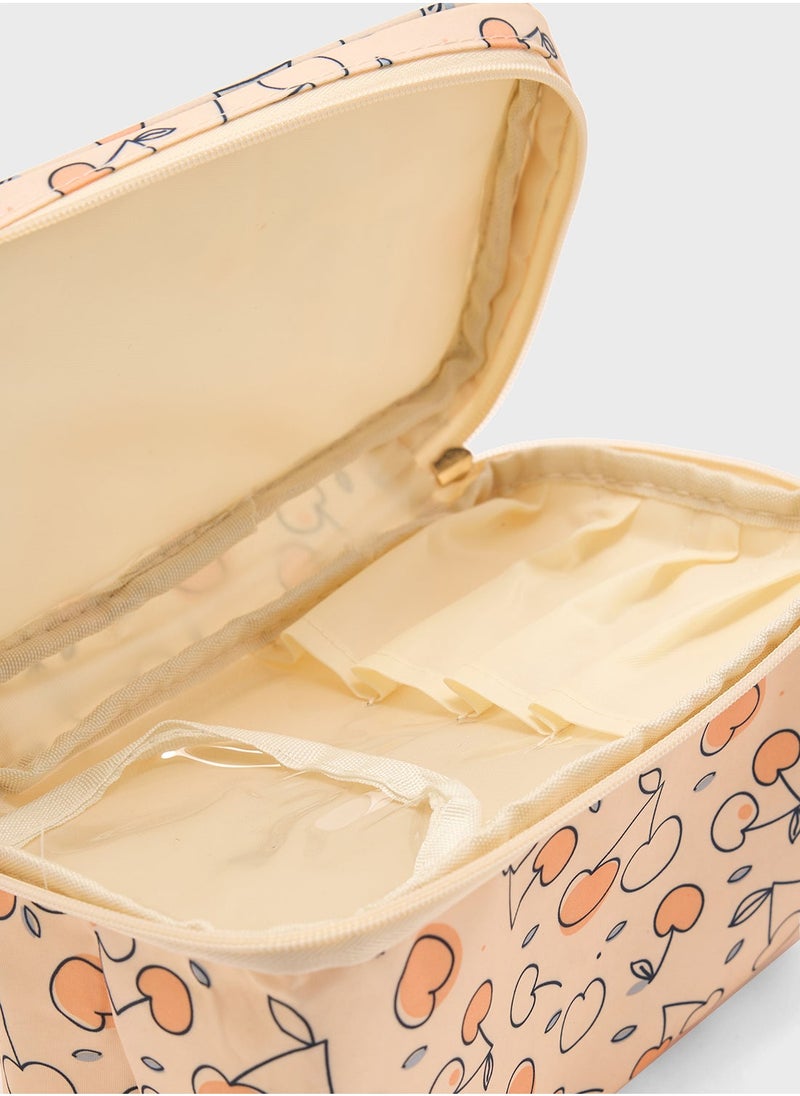 Ginger - Cherry Print Cosmetic Bag - Image 1