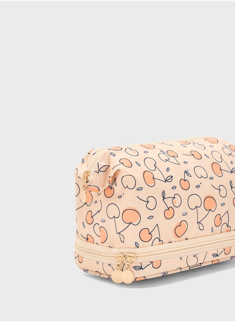 Ginger - Cherry Print Cosmetic Bag - Image 1