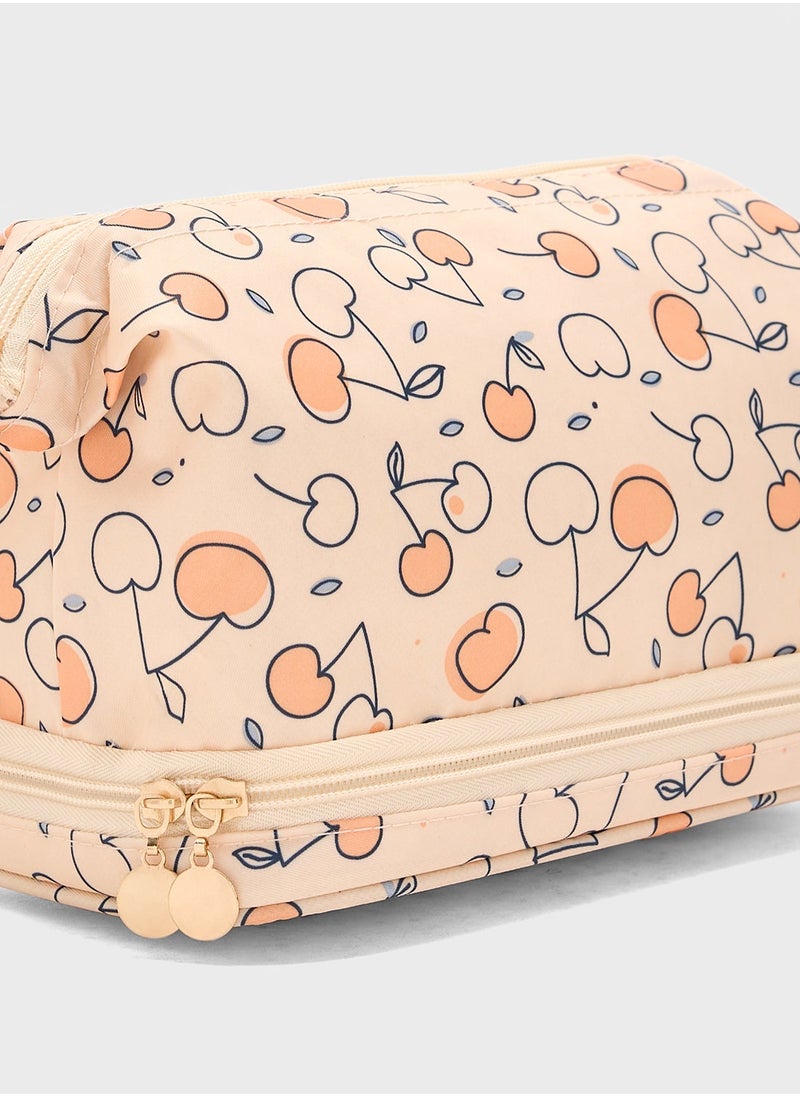 Ginger - Cherry Print Cosmetic Bag - Image 1