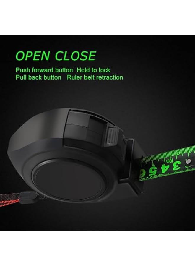 MOXO GlowintheDark 10M Fluorescent Steel Tape Measure  Metric Retrable Ruler for Homeowners and Professionals - Image 4