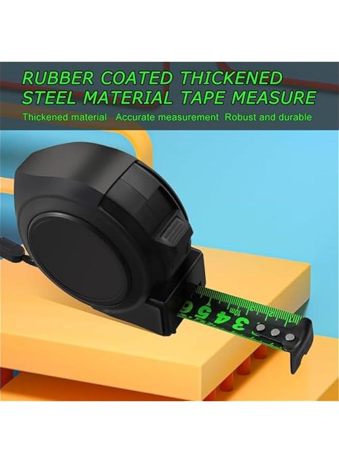 MOXO GlowintheDark 10M Fluorescent Steel Tape Measure  Metric Retrable Ruler for Homeowners and Professionals - Image 5