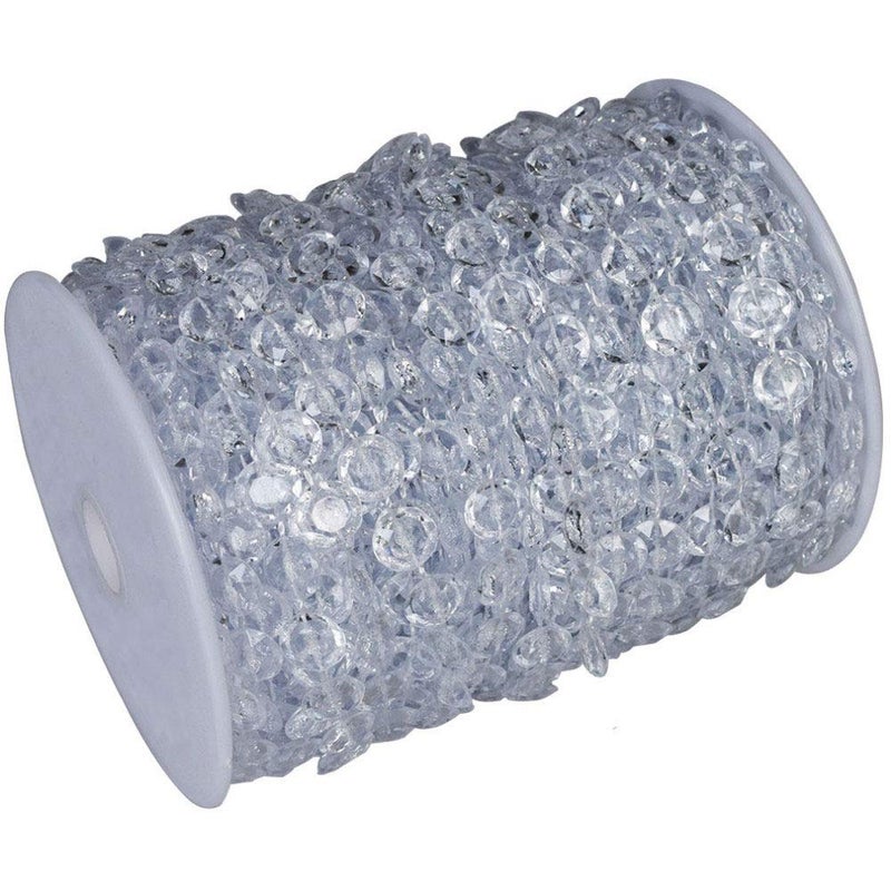 SKY CANDYBAR 99FT DIY Garland Diamond Acrylic Crystal Beads Strand Shimmer Wedding Decorations Party Decoration Crafting Projects Clear