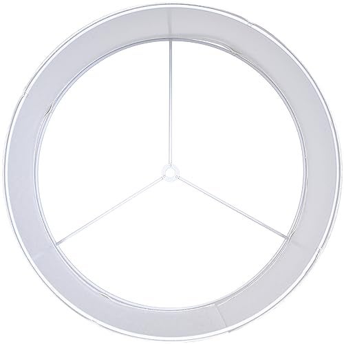 GO&SO Set of 2 Pure White Linen Drum Lamp Shade 13" Top x 13" Bottom x 10" High (Spider) Contemporary Lamp Shades for Table Lamps & Bedside Lamps Replacement Lampshade - GO&SO - Assembly is Required - Image 4