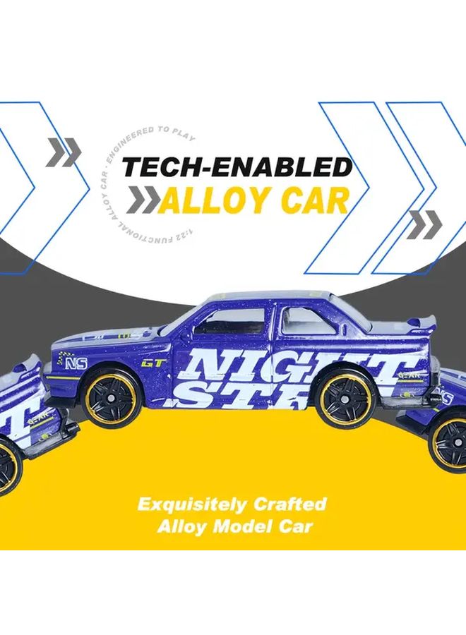 1 64 Scale Purple Racing Car Model with Opening Doors Hood and Trunk - Image 4