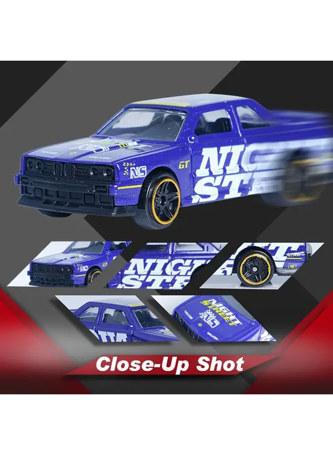 1 64 Scale Purple Racing Car Model with Opening Doors Hood and Trunk - Image 2