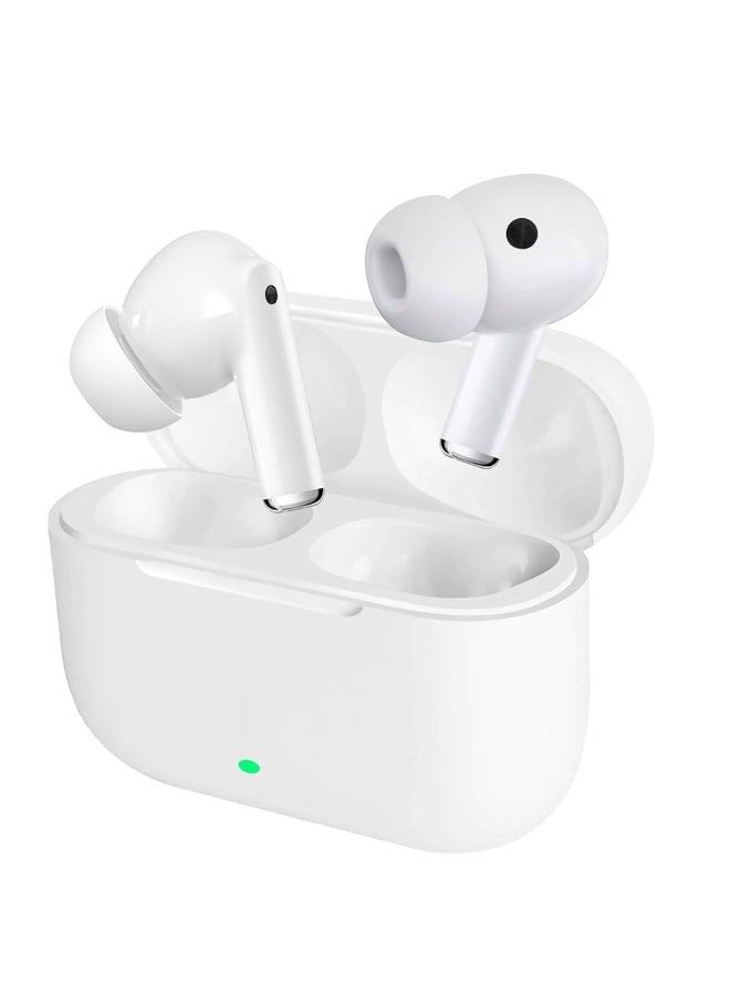 Wireless Bluetooth in-ear headphones compatible with all devices - White