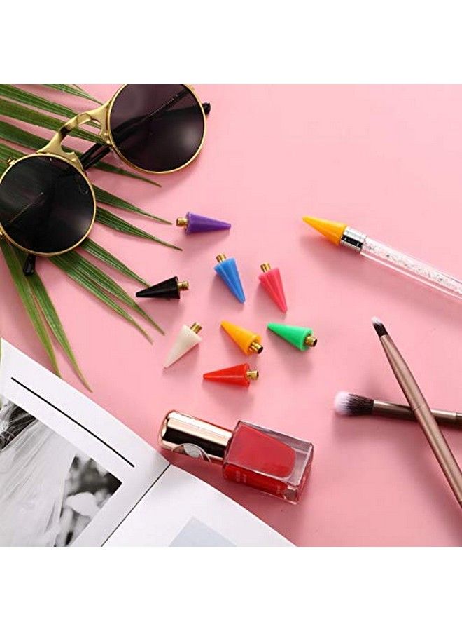 Blulu 16 Pieces Nail Rhinestones Picker Wax Replacement Head Tips With Case For Nail Dotting Pen To Pick Up Nail Gem Jewelry Replacement Wax Head Accessories (Assorted Colors) - Image 5