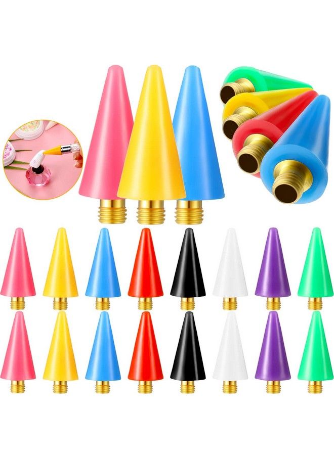 Blulu 16 Pieces Nail Rhinestones Picker Wax Replacement Head Tips With Case For Nail Dotting Pen To Pick Up Nail Gem Jewelry Replacement Wax Head Accessories (Assorted Colors) - Image 1