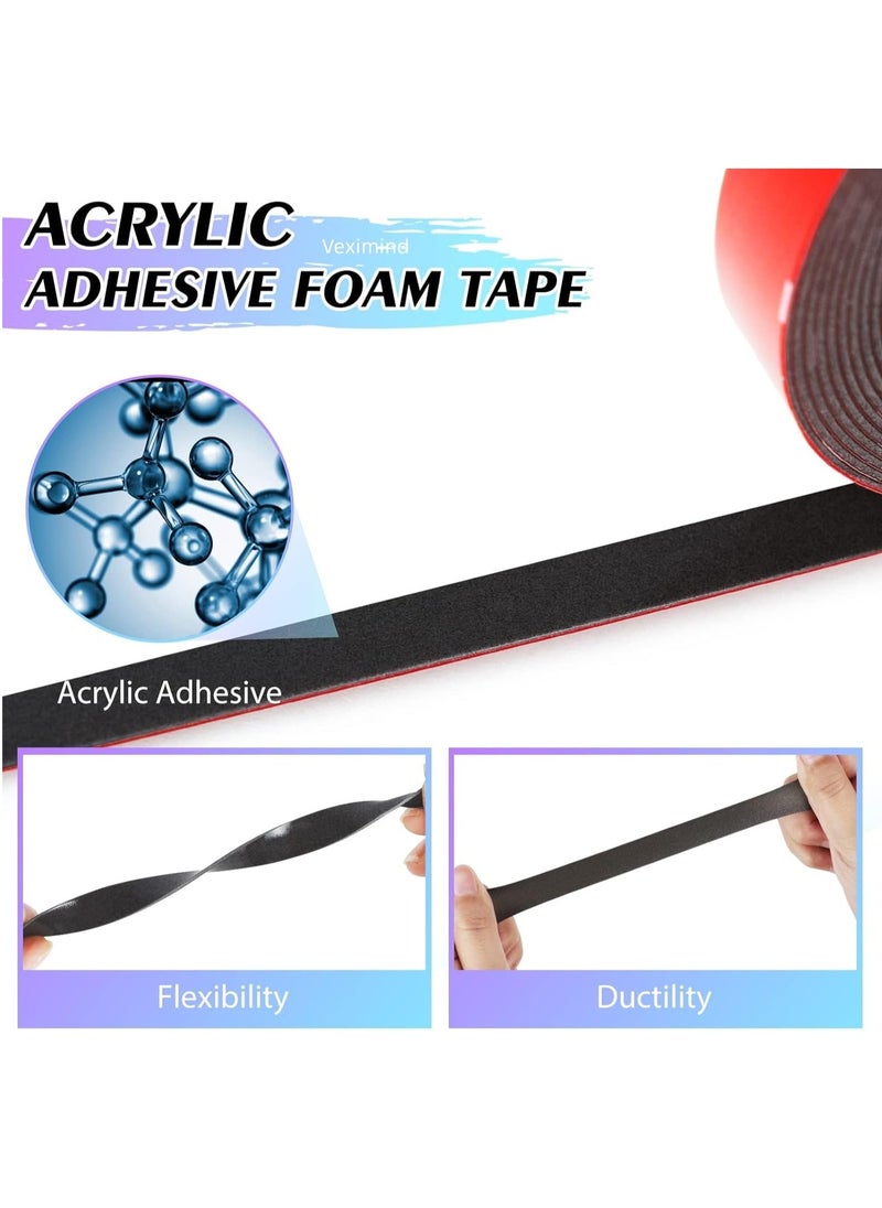 Generic - 3M Heavy Duty Double Sided Tape - 10mm x 3m, 1.1mm Thick, Mounting Adhesive Foam Tape for Automotive, Home, Office Decor (10mm x 3m) - Image 1