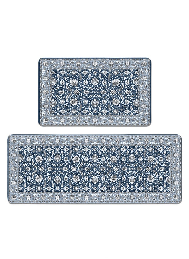 Generic 2 PCS Kitchen Floor Mats Rugs Set, Cushion Floor Carpet, Waterproof, Oil Resistant and Anti-Fatigue PU Standing Mat for Kitchen, Floor, Office, Sink, Laundry 45*75CM+45*120CM  - Image 1