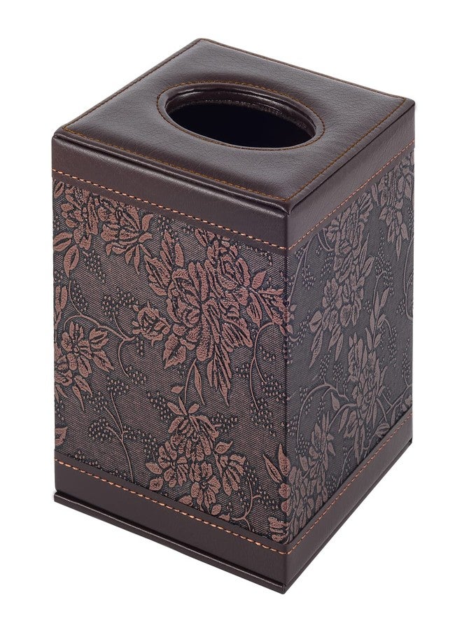 XNONE Tissue Box Cover Square,Modern Leather Tissue Box Holder for Napkin Facial Paper Organizer Bottom with Magnet Reinforcement for Home/Hotel/Restaurant/Office/car/Living Room(Retro) - Image 1