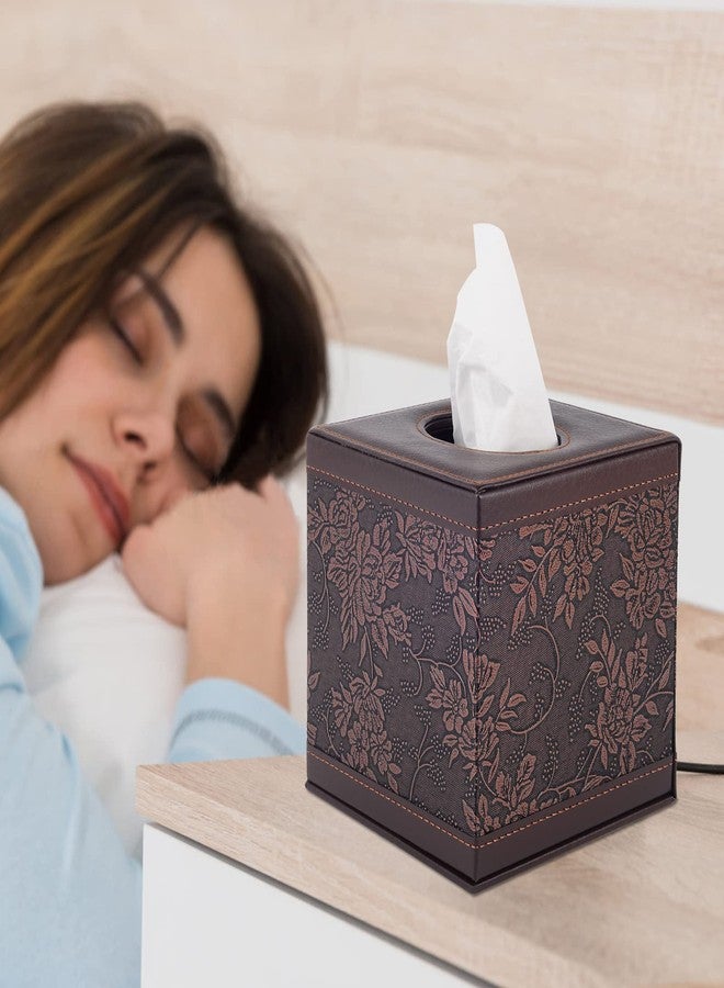 XNONE Tissue Box Cover Square,Modern Leather Tissue Box Holder for Napkin Facial Paper Organizer Bottom with Magnet Reinforcement for Home/Hotel/Restaurant/Office/car/Living Room(Retro) - Image 4