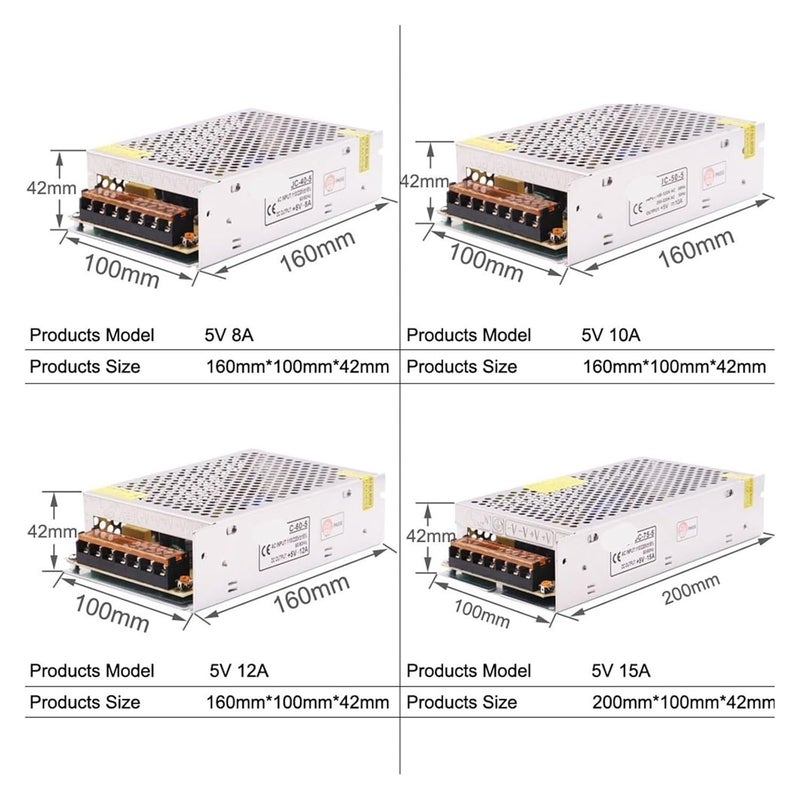 DC5V 2A 5A 6A 8A 10A 20A 30A 40A 60A LED Switching Power Supply Transformer(5V 5A 25W) - Image 4